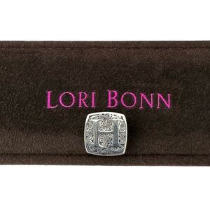 LORI BONN H Initial Sterling Silver Slide Charm For Bracelet “H Is For Hot”